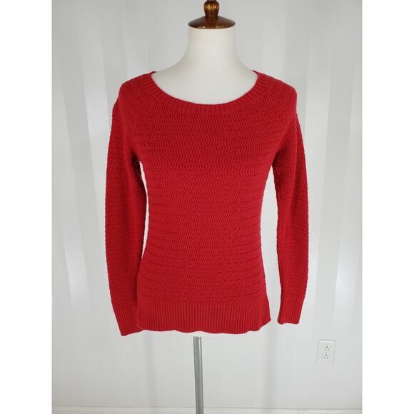 LOFT Women's Red Sweater Sz S - Picture 1 of 8